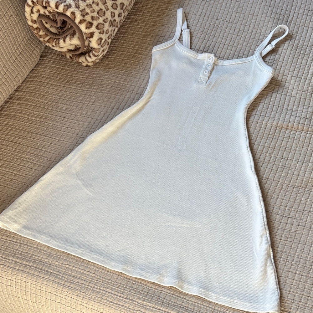 Baseline Rib Mini Dress Red - Picture 3 of 6